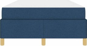 vidaXL Σκελετός Κρεβατιού με στρώμα Μπλε 120 x 200 cm ύφασμα