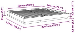 ΠΛΑΙΣΙΟ ΚΡΕΒΑΤΙΟΥ SONOMA ΔΡΥΣ 180X200 ΕΚ. ΕΠΕΞΕΡΓΑΣΜΕΝΟ ΞΥΛΟ 3281170