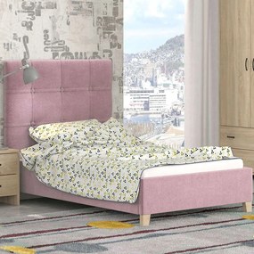 Κρεβάτι Nο64 110x200x111cm Pink Ημίδιπλο