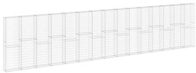 vidaXL Συρματοκιβώτιο Τοίχος 900x30x200 εκ. Γαλβαν.Χάλυβας + Καλύμματα