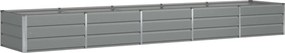 vidaXL Γλάστρα Ανοιχτό γκρι 400 x 80 x 45 cm Ατσάλι
