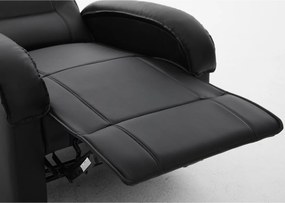 Πολυθρόνα Ανακλινόμενη ArteLibre CELAENO Μαύρο PU 80x96x97cm