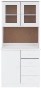 vidaXL Ντουλάπι ALTA Λευκό 77 x 35 x 165 εκ. από Μασίφ Ξύλο Πεύκου