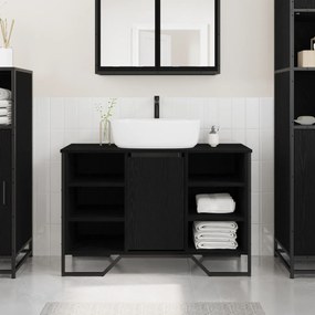 vidaXL ντουλάπα σιντριβανιού  Μαύρη Δρυς 91x35x60 εκ Επεξεργασμένο Ξύλο