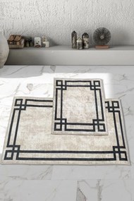 Stewehome Σετ χαλιών μπάνιου με αντιολισθητική βάση 2 τεμαχίων 60x100x6 cm