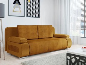 Καναπές κρεβάτι SG2812, Λειτουργία ύπνου, Κίτρινο,  Αποθηκευτικός χώρος, 200x92x77cm, Πόδια: Πλαστική ύλη