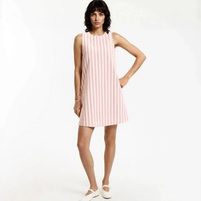 Κοντό αμάνικο ριγέ φόρεμα