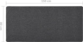 vidaXL Χαλί Διάδρομος Ανθρακί 80 x 150 εκ.