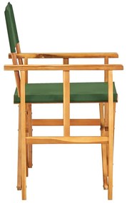 Καρέκλες Σκηνοθέτη 2 τεμ. Πράσινες από Μασίφ Ξύλο Ακακίας - Πράσινο