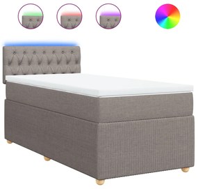 ΚΡΕΒΑΤΙ BOXSPRING ΜΕ ΣΤΡΩΜΑ TAUPE 100 X 200 ΕΚ. ΥΦΑΣΜΑΤΙΝΟ 3289678