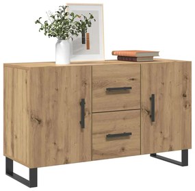 vidaXL Σκευοθήκη Δρυς τεχνίτης 100x36x60 cm Κατασκευασμένο ξύλο
