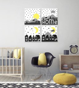 Σετ παιδικός πίνακας σε καμβά Home KNV0500 40cm x 40cm