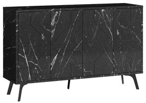 Μπουφές Ursula μαύρο μαρμάρου 123x35x77.5εκ Υλικό: CHIPBOARD WITH MELAMINE COATING 18mm - METAL 119-001123