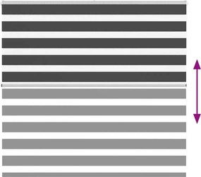 vidaXL Ζέβρα τυφλή Μαύρο Πλάτος υφάσματος 150,9 εκ. Πολυεστέρας