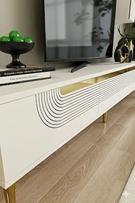 Stewehome Σετ μοντέρνας σύνθεσης τηλεόρασης με ράφι 180x30x41 cm