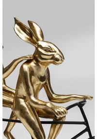 Διακοσμητικό Επιτραπέζιο Tandem Rabbits Χρυσό 10,5x34x42,5 εκ - Χρυσό