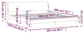 ΠΛΑΙΣΙΟ ΚΡΕΒΑΤΙΟΥ ΜΕ ΚΕΦΑΛΑΡΙ TAUPE 200X200 ΕΚ. ΥΦΑΣΜΑΤΙΝΟ 373249