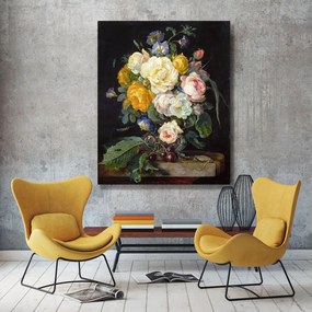 Πίνακας σε καμβά με λουλούδια KNV827 65cm x 95cm