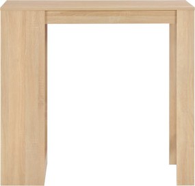 vidaXL Τραπέζι Μπαρ με Ράφι Χρώμα Δρυός 110 x 50 x 103 εκ.
