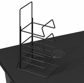 vidaXL Γραφείο Gaming Μαύρο 90 x 60 x 75 εκ. με Πόδια σε Σχήμα ΖΖ