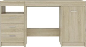 vidaXL Γραφείο Χρώμα Sonoma Δρυς 140 x 50 x 76 εκ. από Επεξ. Ξύλο