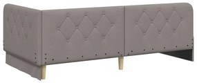 vidaXL Κρεβάτι Γωνίας Taupe 100 x 200 cm ύφασμα