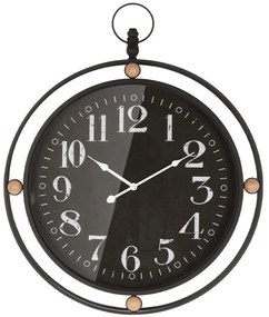 Ρολόι Τοίχου 15-00-94257 59x72x6cm Black Marhome Μέταλλο,Γυαλί