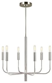 Πολυέλαιος Κρεμαστό Φωτιστικό 6xE14 Brianna Elstead Lighting-FE-BRIANNA6-PN-Νίκελ Ματ FE-BRIANNA6-PN