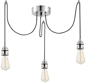 Φωτιστικό Οροφής Kabluni 892OPV1796 96x6x102cm 3xE27 40W Chrome Opviq