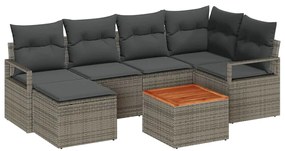 vidaXL Σετ Καναπέ Κήπου 7 pcs Γκρι