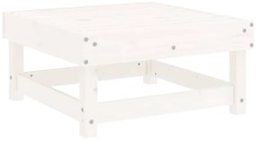 vidaXL Υποπόδια Κήπου με Μαξιλάρια 2 τεμ. Λευκά από Μασίφ Ξύλο Πεύκου