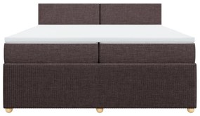 ΚΡΕΒΑΤΙ BOXSPRING ΜΕ ΣΤΡΩΜΑ ΣΚΟΥΡΟ ΚΑΦΕ 200X200 ΕΚ. ΥΦΑΣΜΑΤΙΝΟ 3289859