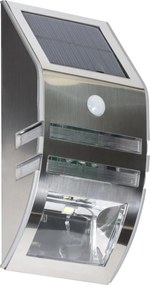 EZ SOLAR OVAL WALL LIGHT SILVER 5/50 LUMEN WITH SENSOR