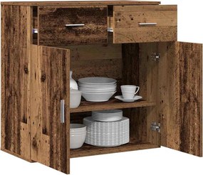 vidaXL Πλαϊνό γραφείο Παλιό ξύλο 78 x 38 x 80 εκ Επεξεργασμένο ξύλο