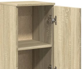 Ντουλάπι Μπάνιου Sonoma Δρυς 30x30x190 εκ. Επεξεργασμένο Ξύλο - Καφέ