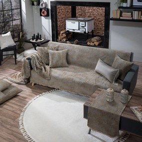 Ριχτάρι Cincinnati 02 Greige Teoran Two-seater Acrylic,Cotton,Polyester