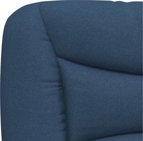 vidaXL Κρεβάτι με Στρώμα Hvar Μπλε 200x200 εκ. Υφασμάτινο