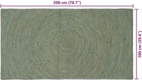 vidaXL Χαλιά χώρου Λαδί 100 x 200 cm Γιούτα