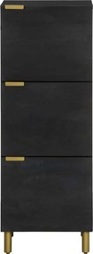 vidaXL Ντουλάπι Μαύρο 40 x 33 x 110 εκ. από Επεξεργασμένο Ξύλο