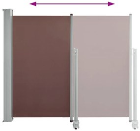 vidaXL Σκίαστρο Πλαϊνό Συρόμενο Βεράντας Καφέ 120 x 300 εκ.
