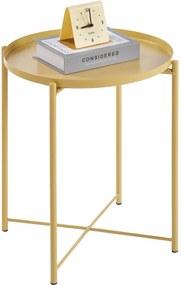 Τραπεζάκι μεταλλικό Nextdeco κίτρινο Υ52xØ41,5εκ.