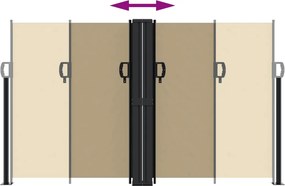 vidaXL Σκίαστρο Πλαϊνό Συρόμενο Μπεζ 140 x 1200 εκ.