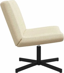 vidaXL Περιστρεφόμενη καρέκλα Κρεμ 63 x 75 x 76 εκ ύφασμα