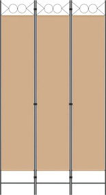 vidaXL 3-Panel Room Divider Μπεζ 120 x 220 cm Ύφασμα