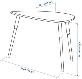 LÖVBACKEN βοηθητικό τραπεζάκι, 77x39 cm 305.571.01