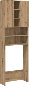 vidaXL Ντουλάπι Πλυντηρίου τεχνίτης Δρυς 64 x 25,5 x 190 εκ.