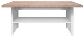 Τραπεζάκι Σαλονιού Law White-Sonoma 115X55X48 cm TO-LAW115WHI Μελαμίνη