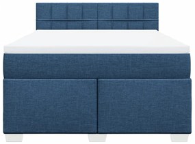 ΚΡΕΒΑΤΙ BOXSPRING ΜΕ ΣΤΡΩΜΑ ΜΠΛΕ 140X200 ΕΚ. ΥΦΑΣΜΑΤΙΝΟ 3288217