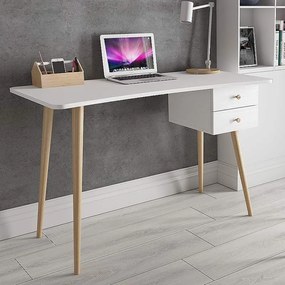 Γραφείο μελαμίνης Balbina Megapap χρώμα λευκό 120x60x77εκ. - 0213545
