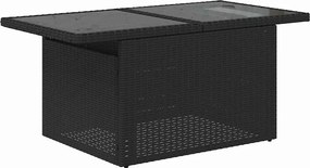 vidaXL Σετ Καναπέ Κήπου με μαξιλάρι 7 pcs Μαύρο Πολυ ράταν